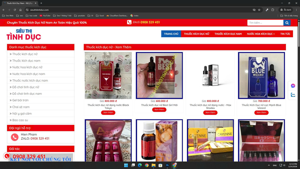 Mua thuốc kích dục chính hãng giá tốt tại Siêu Thị Tình Dục
