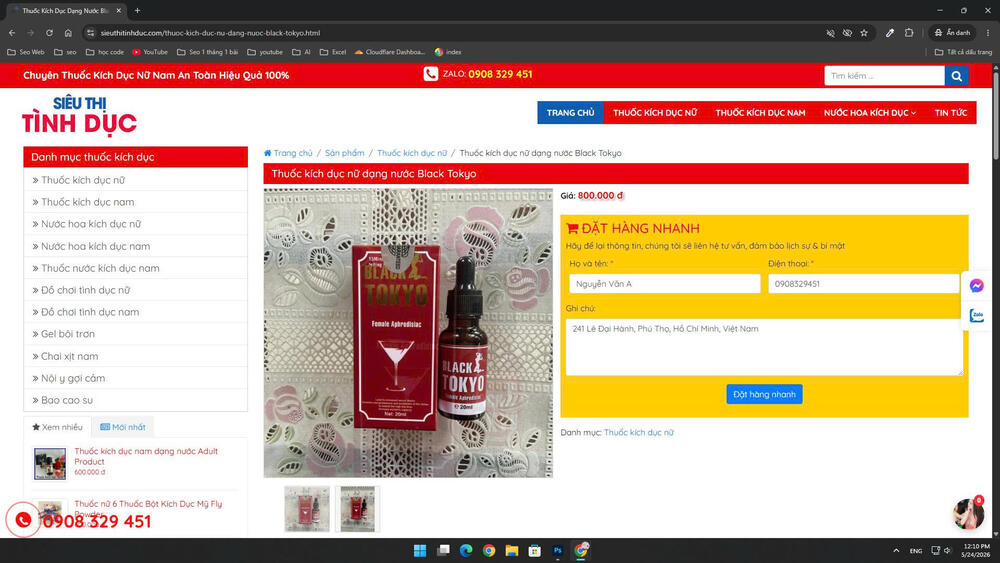 Cách thức đặt mua thuốc kích dục tại Quận 5